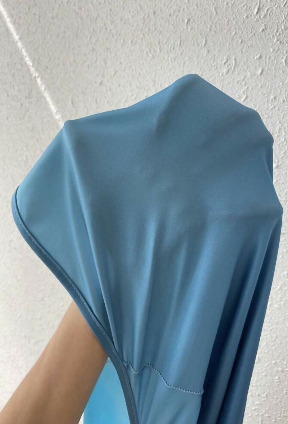 SHEIN LUNE one shoulder draped side mermaid hem dress