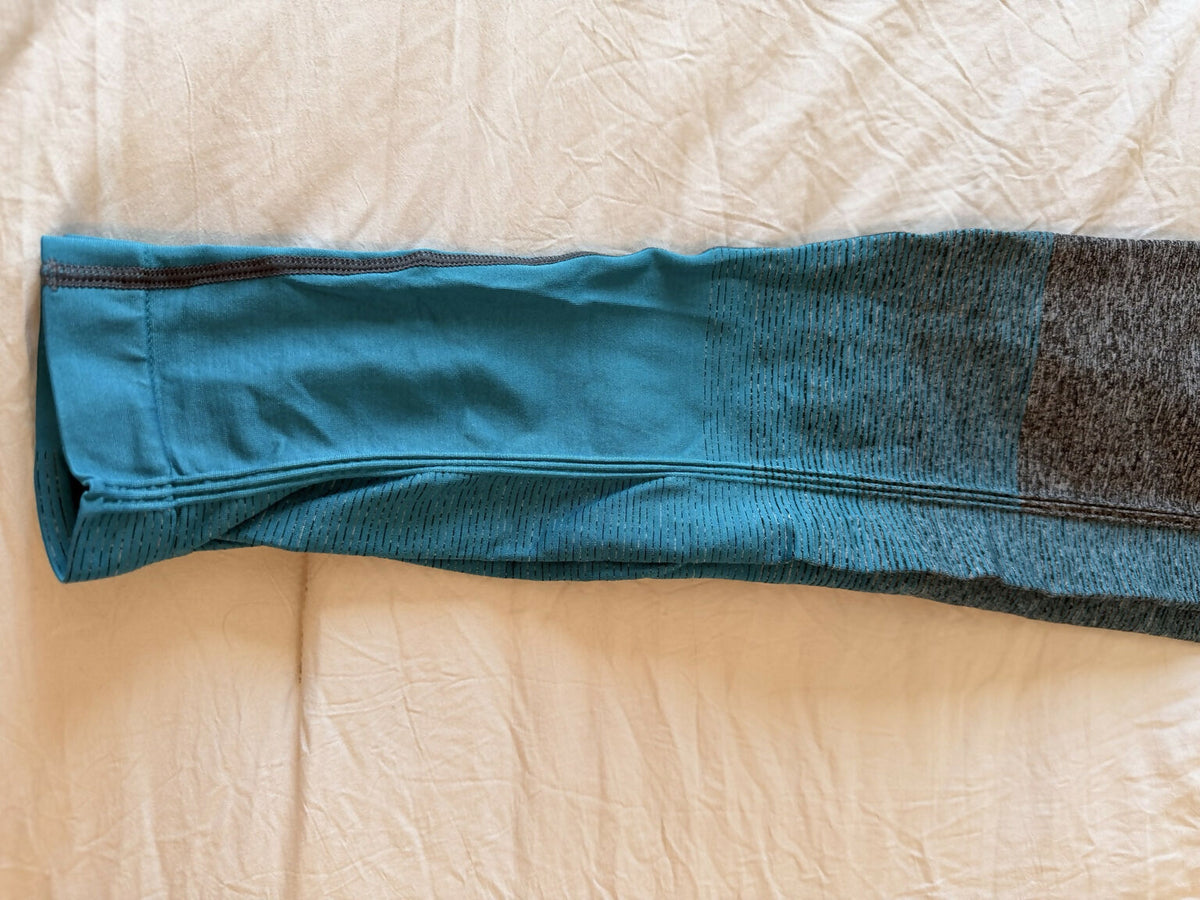 Gymshark Amplify Seamless Leggings - Black Marl/Deep Teal
