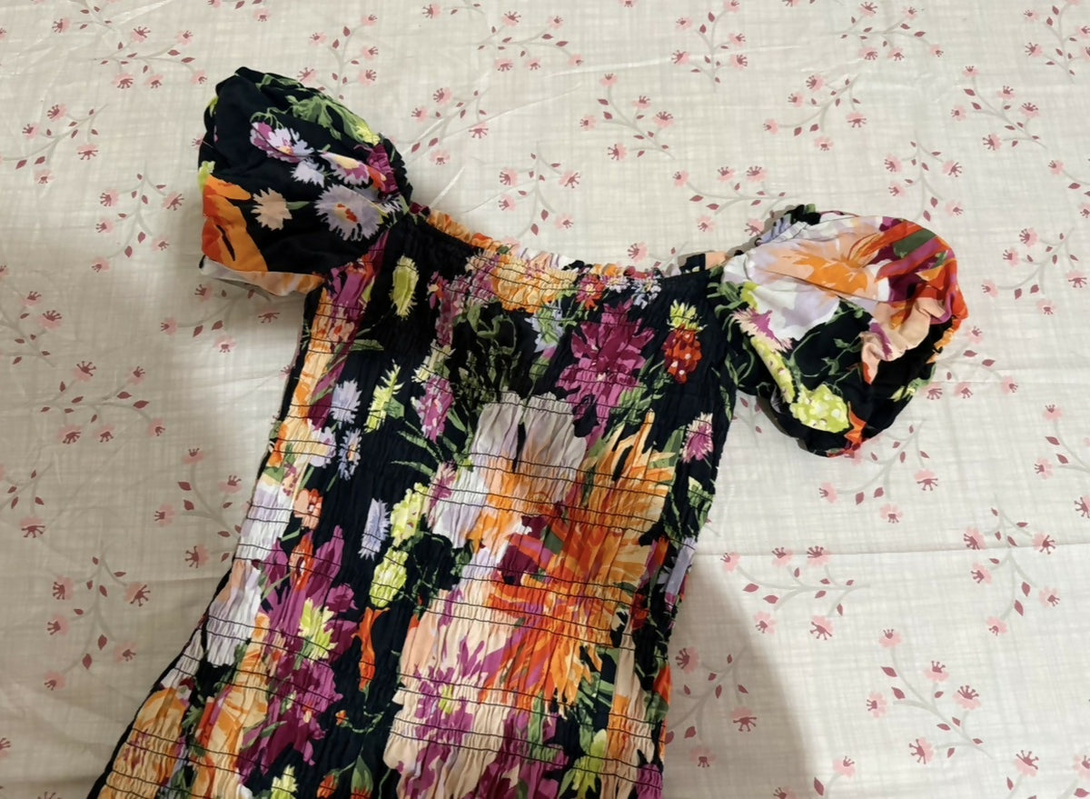 H&M Smocked Floral Dress