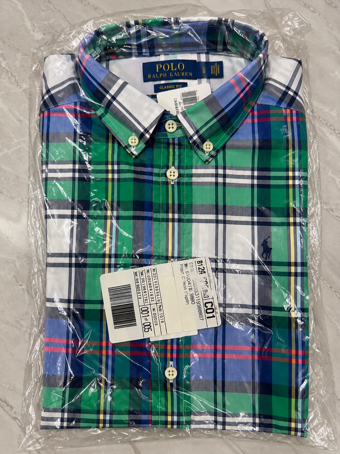 BRAND NEW Polo Ralph Lauren Little Boys Plaid button down shirt - Size 7