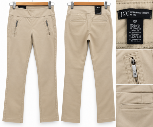 INC International Concepts Women’s Petite Beige/Taupe Pants – Size 0P (New with tags)