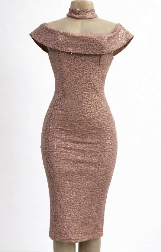 The Evening Icon Dusty Pink Cocktail Dress