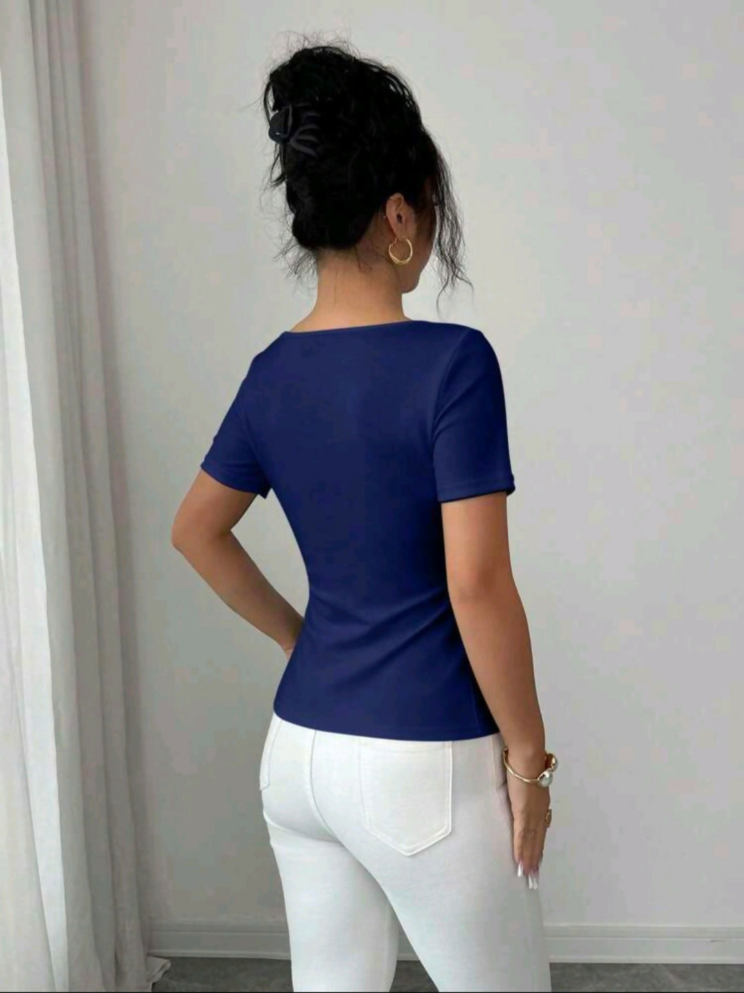 Elegant Square Neck Top