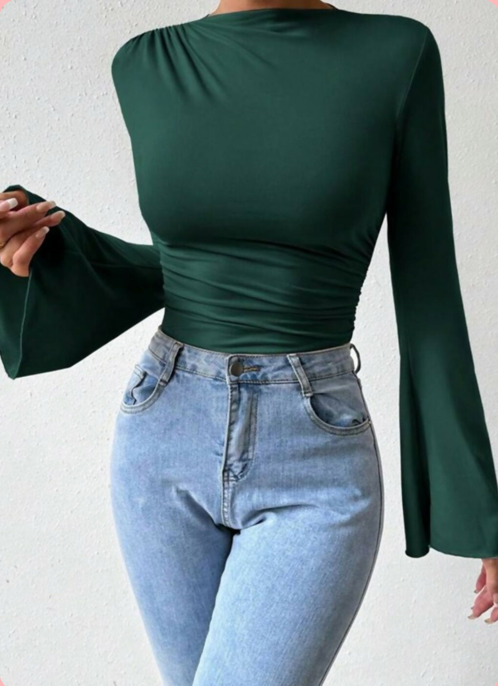 SHEIN fitted ruched bodysuit