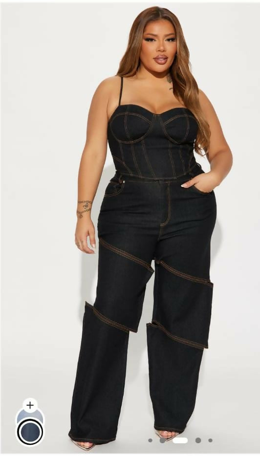 Jenny Denim Pant Set
