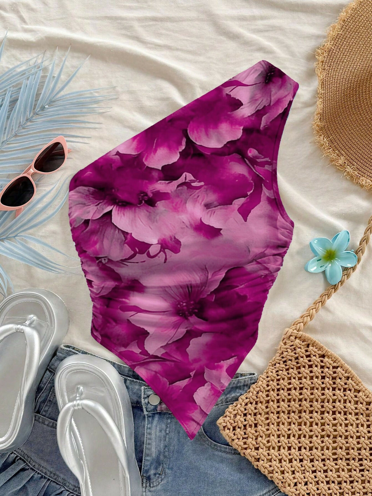 Casual Floral Print Top