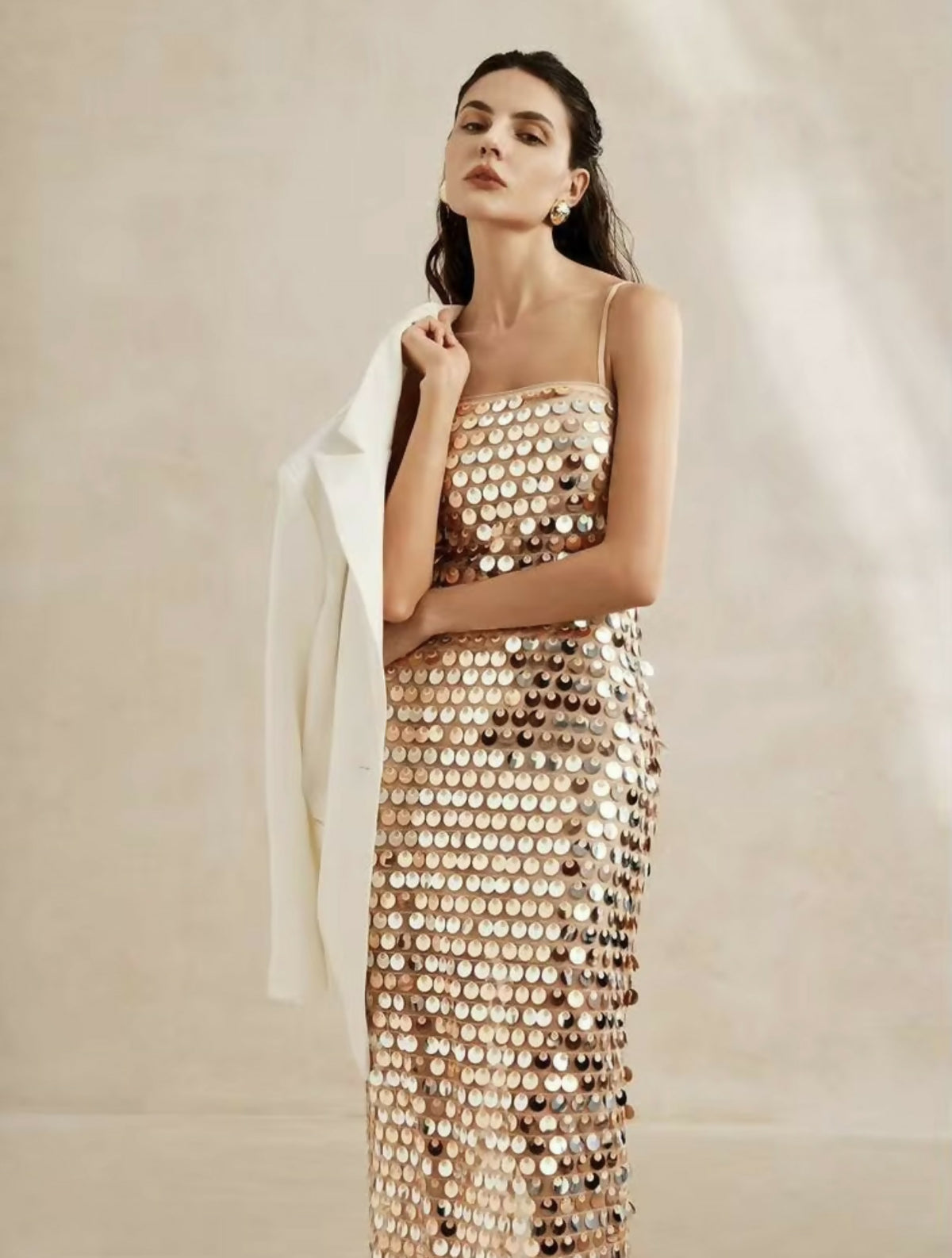 (NEW) Sequined Slim-Fit Dress
