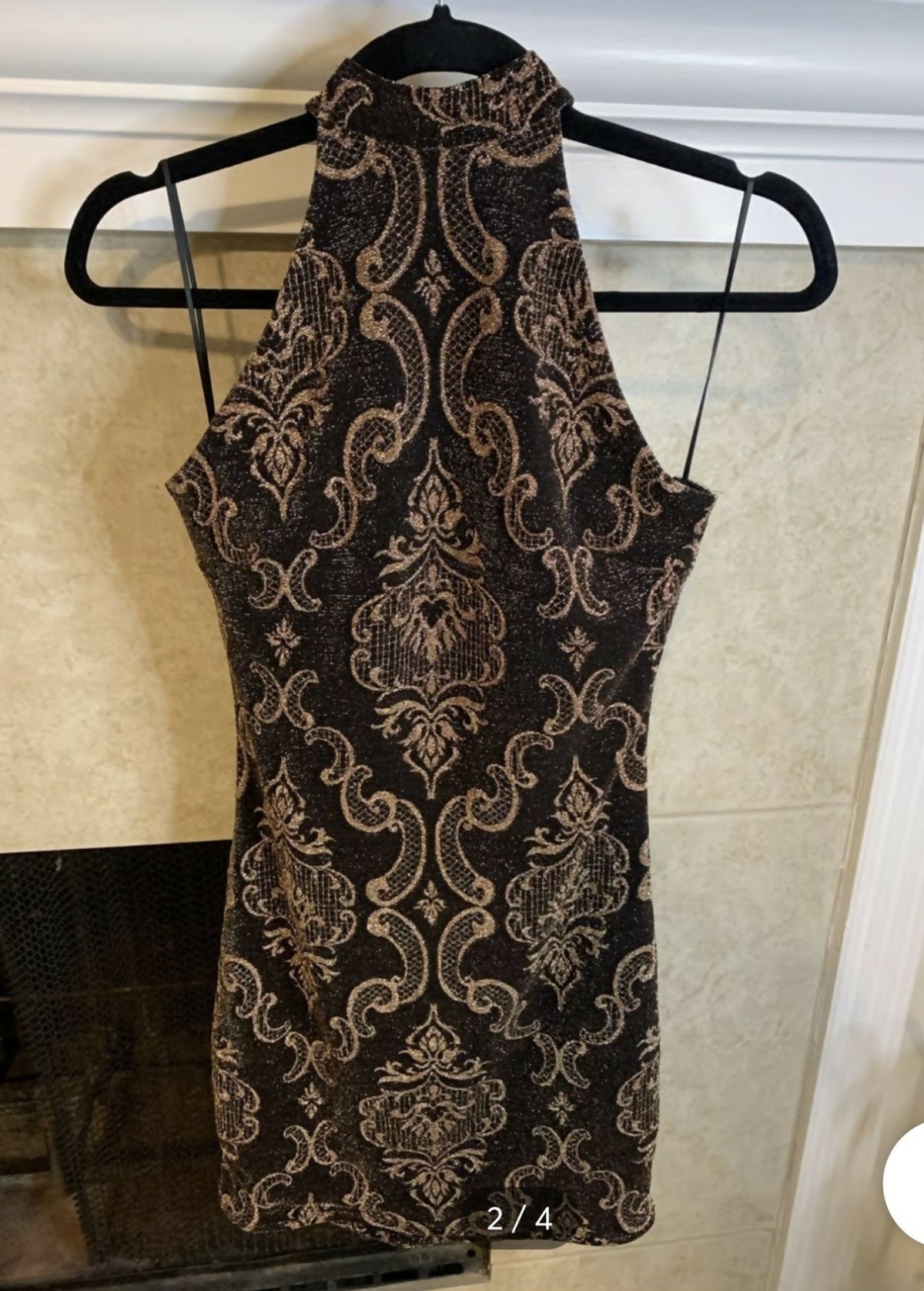 Privy bronze and brown dress