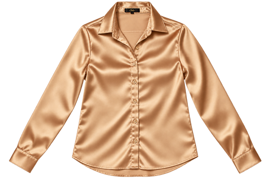 Satin Button-Up Blouse