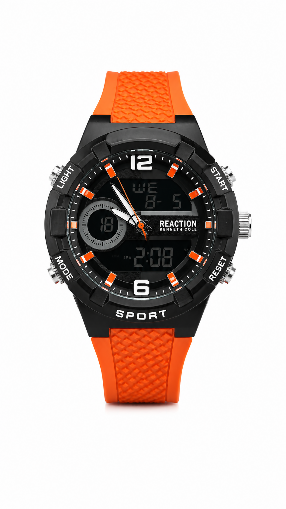 Kenneth Cole Reaction Men's Sport Digital-Analog Watch – Black & Orange