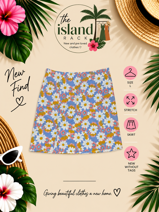SHEIN Unity Floral Split Hem Mini Skirt