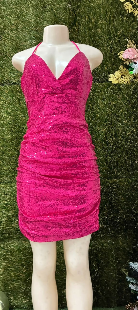 Hot Pink Shimmer Birthday Dress