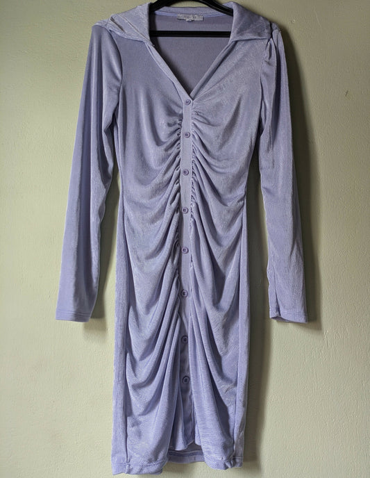 Fashionnova Periwinkle Shirt Dress