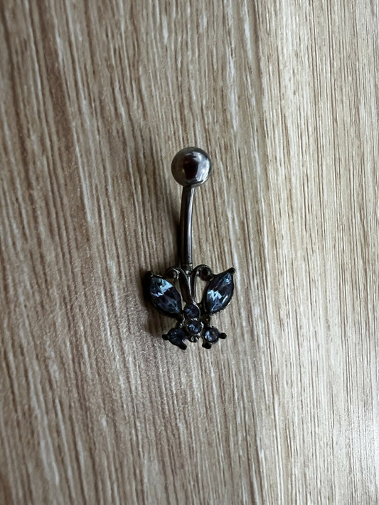 Midnight Butterfly Belly Ring