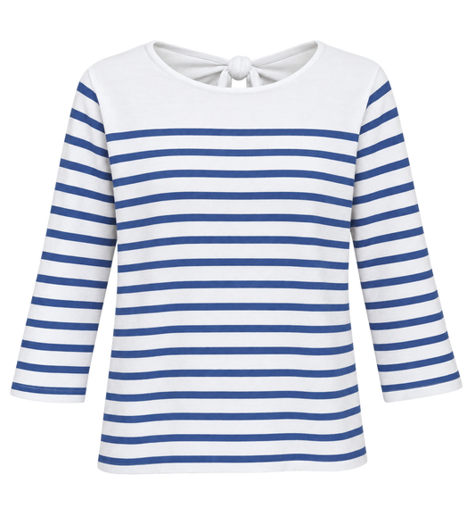 Classic blue and white striped sweater