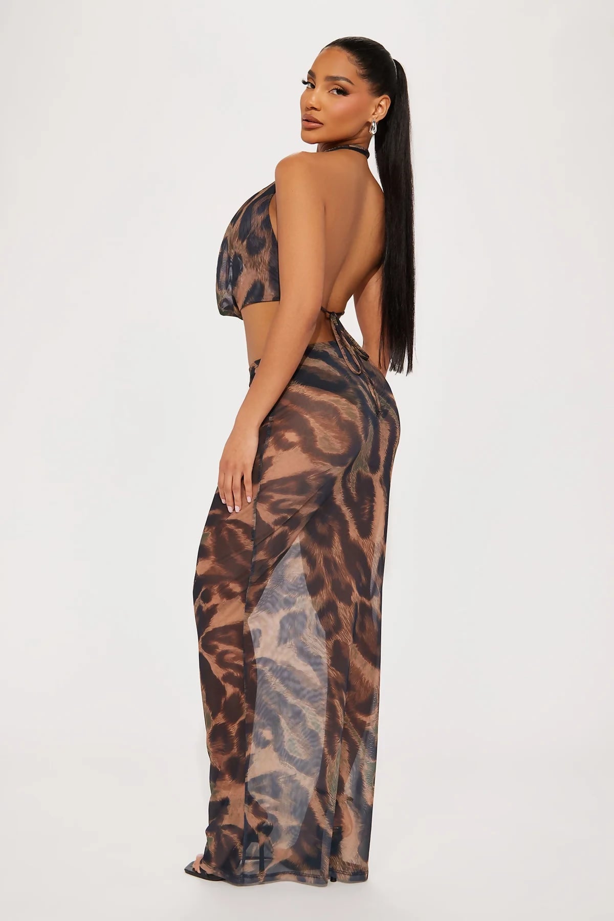 Fashion Nova Mesh Skirt Set