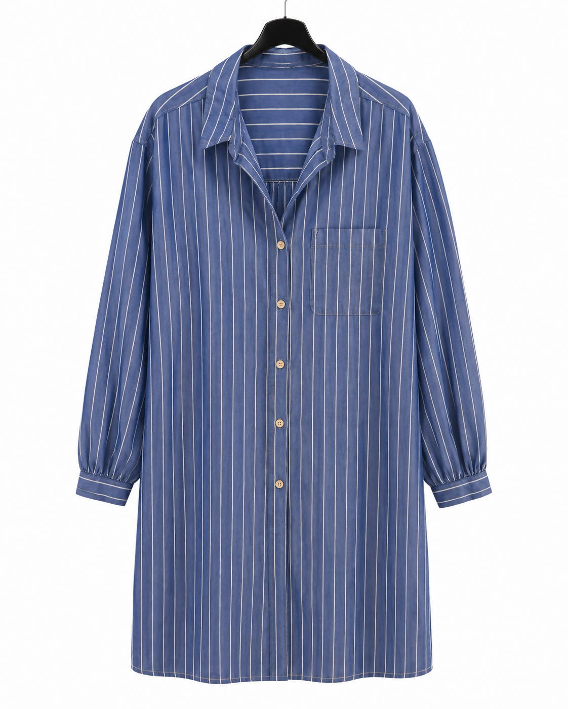 Gap Blue Pinstripe 100% Cotton Shirt Dress
