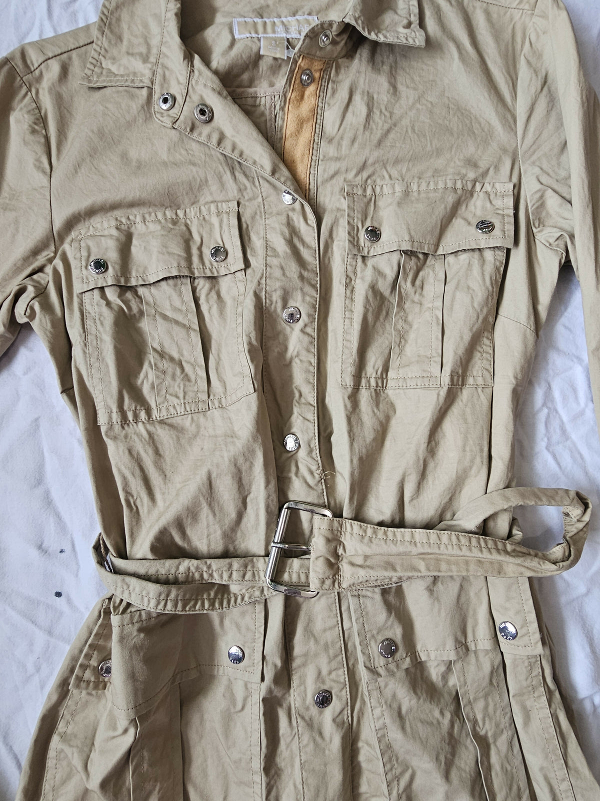 Michael By Michael Kors Belted Shirt Dress