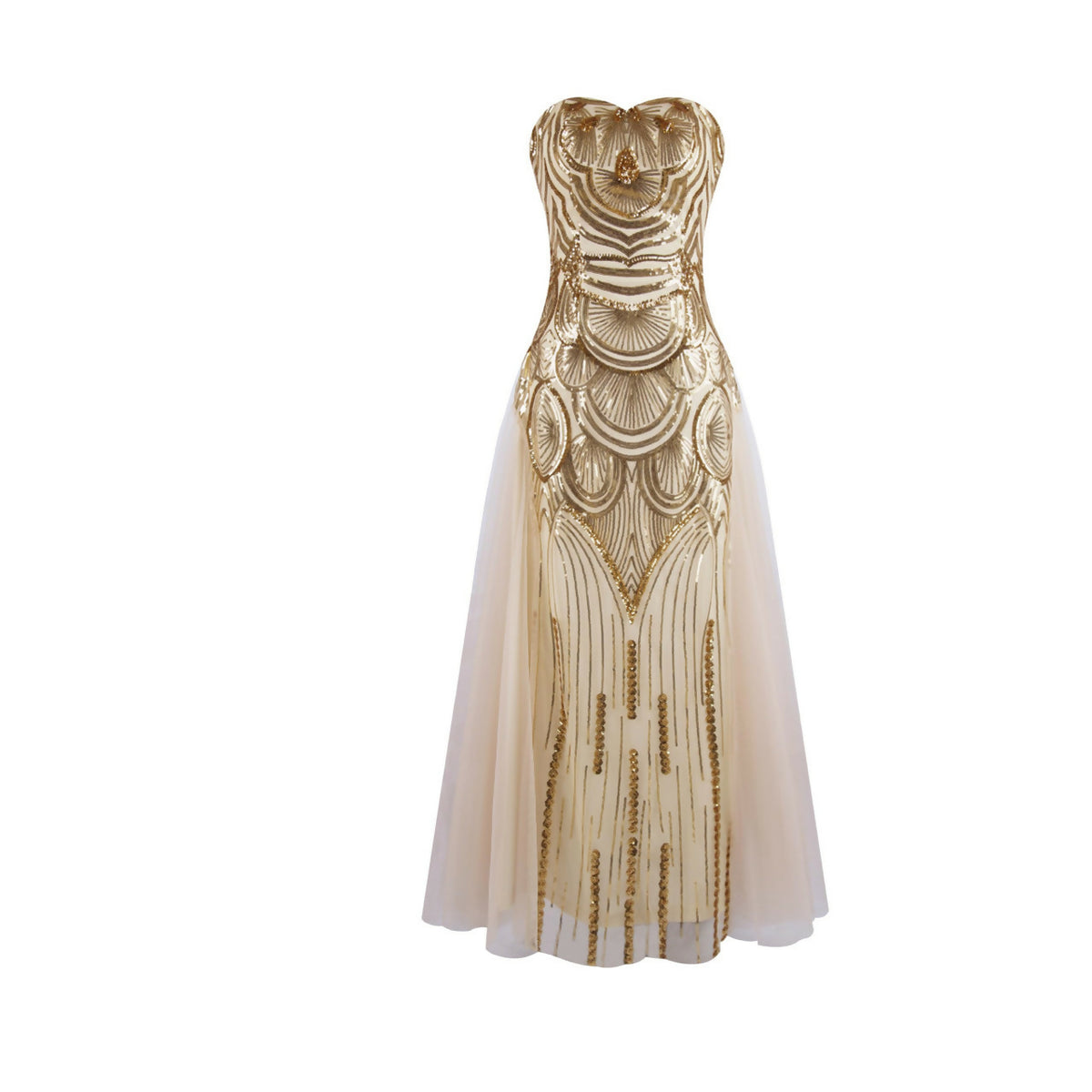 Sweetheart Strapless Sequin Gatsby Banquet Dress