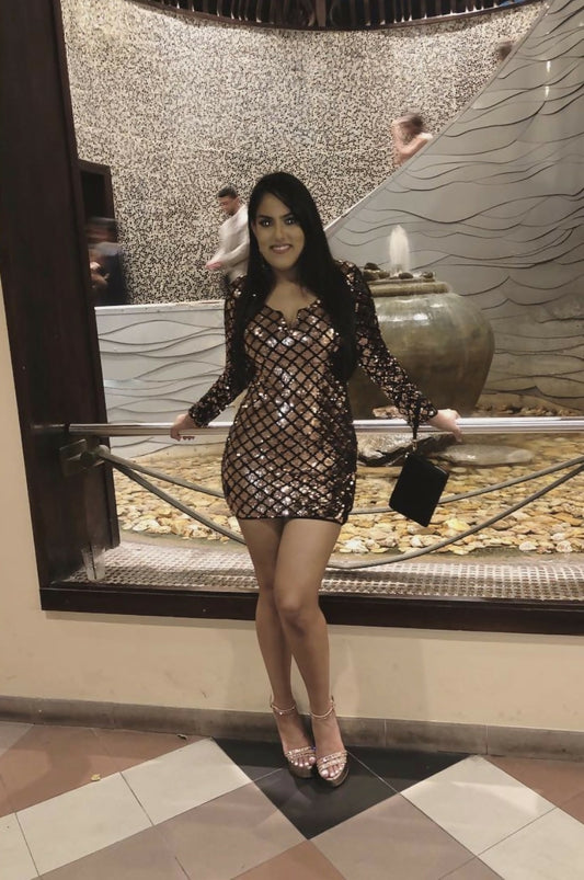 Rose Gold Sequin Dress