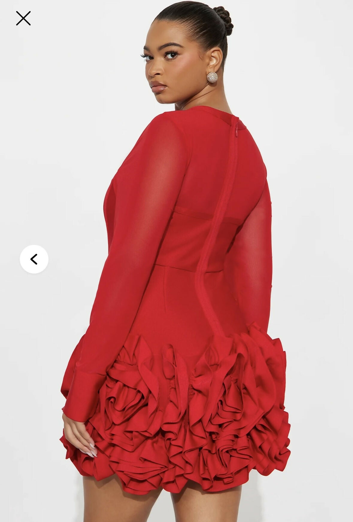 Fashion Nova Blessed Beauty Long Sleeve Dress