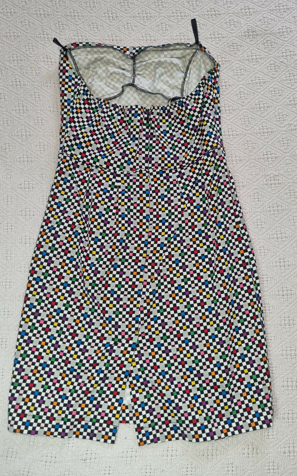 Strapless Checkers Dress