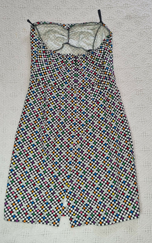 Strapless Checkers Dress