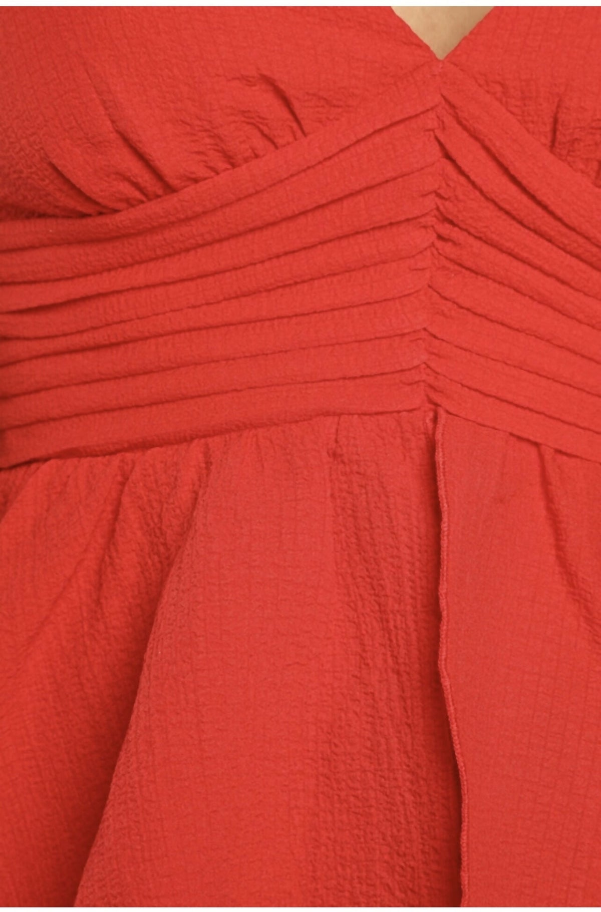 Lulus Feelin' the Flirt Red Textured Pleated Ruffled Cami Top