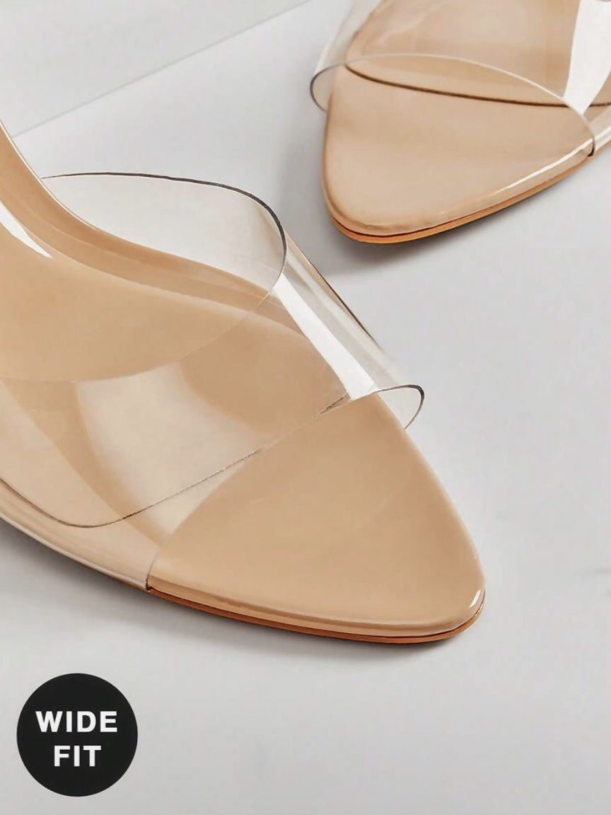 SHEIN Clear Mules💓- Wide Fit Heels