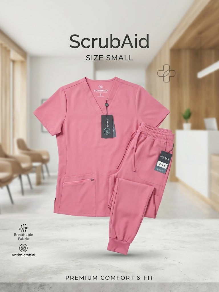 ScrubAid Premium Comfort & Fit Jogger Scrub Set