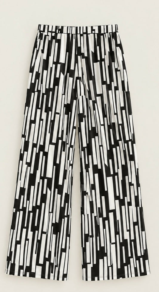 Printed Palazzo Wide Leg Pants