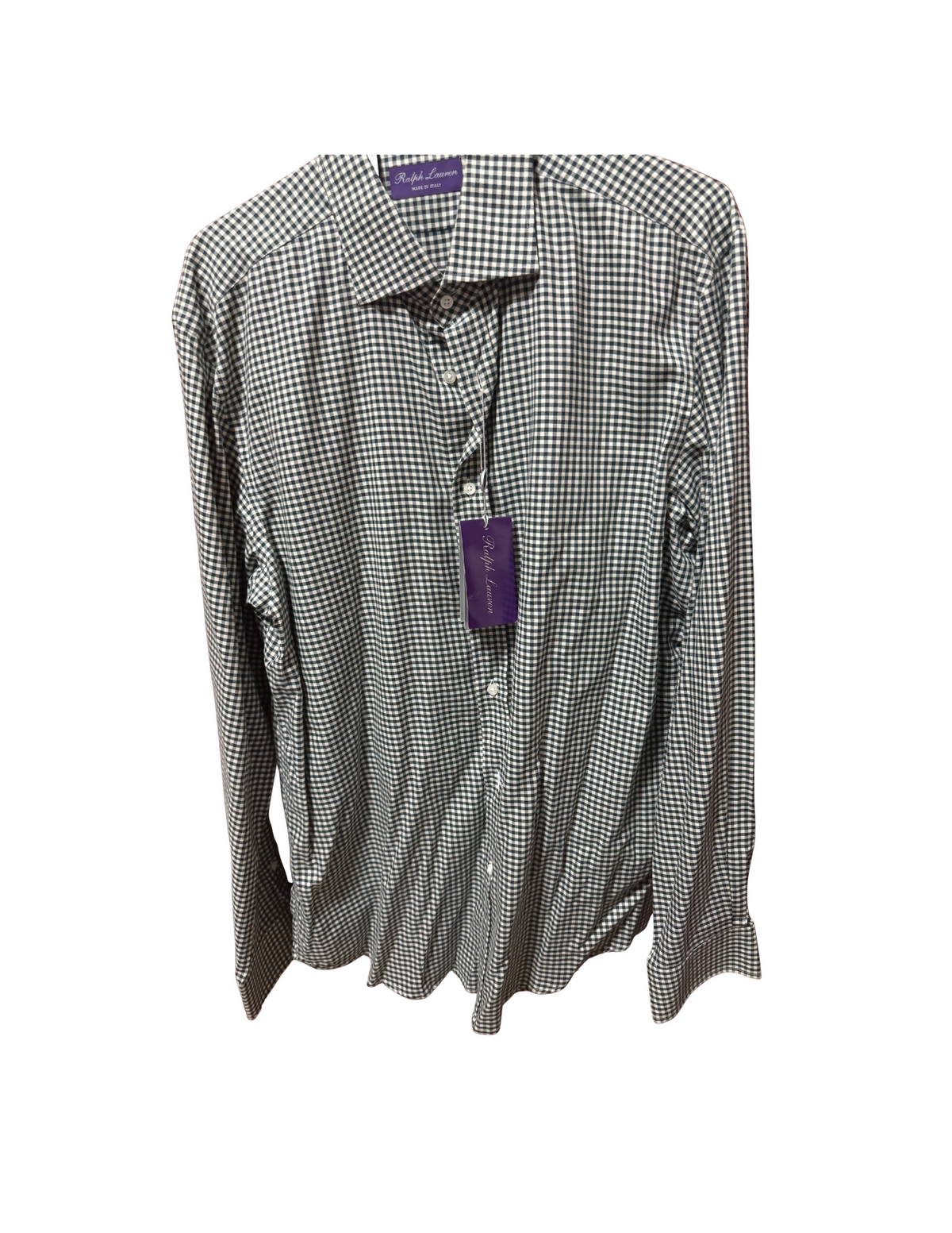 Ralph Lauren Purple Label Gingham Dress Shirt – Green/Cream, NWT (Sz 16½)