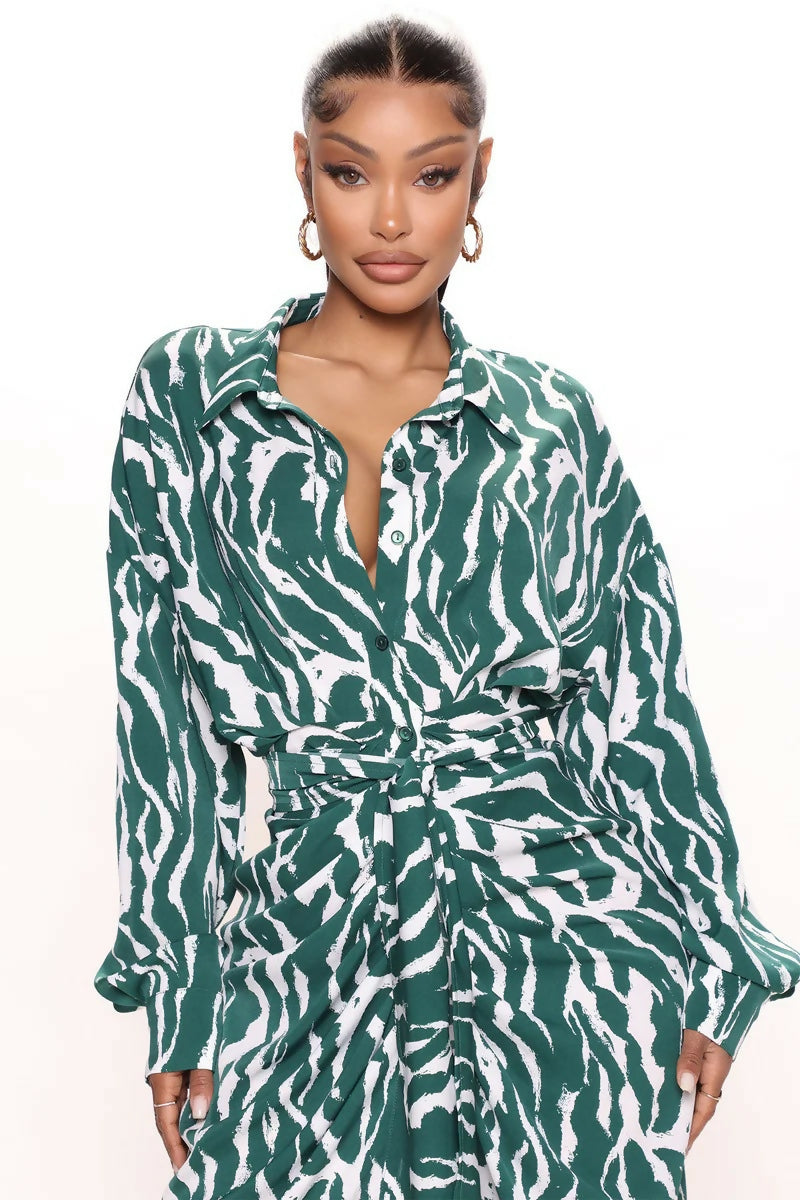 Safari Vibes Printed Maxi Dress
