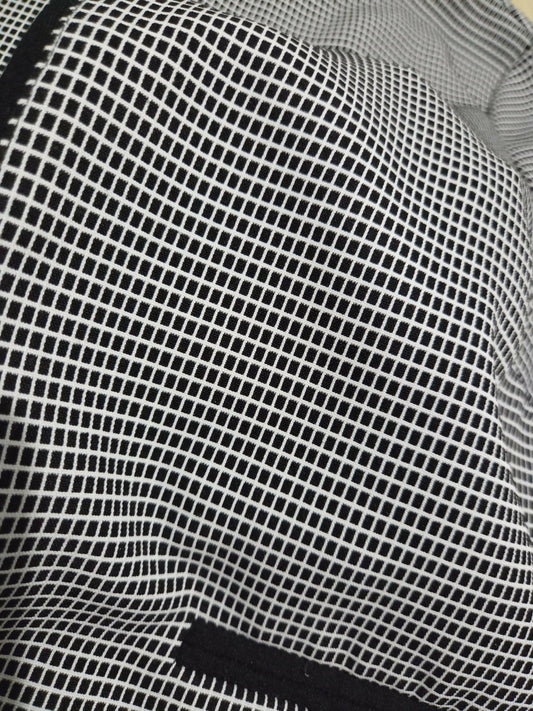 Black and White Corporate Work Semi-Cropped Jacket
