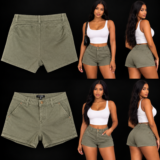 Fashion Nova Olive Shorts