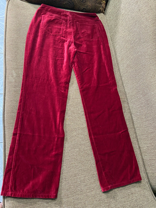 Maroon velvet pants
