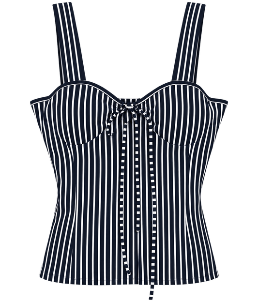 Black and White Striped Tank Top