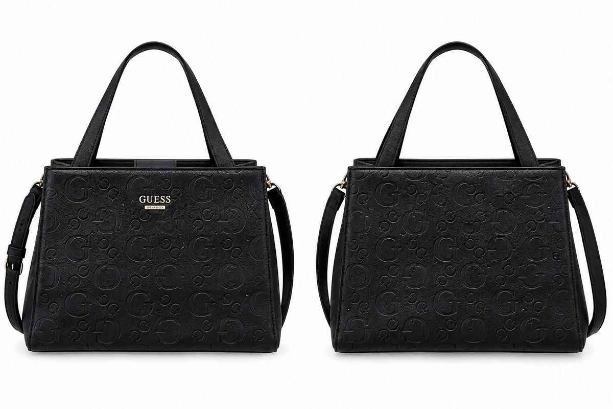 GUESS Black Logo Tote Bag