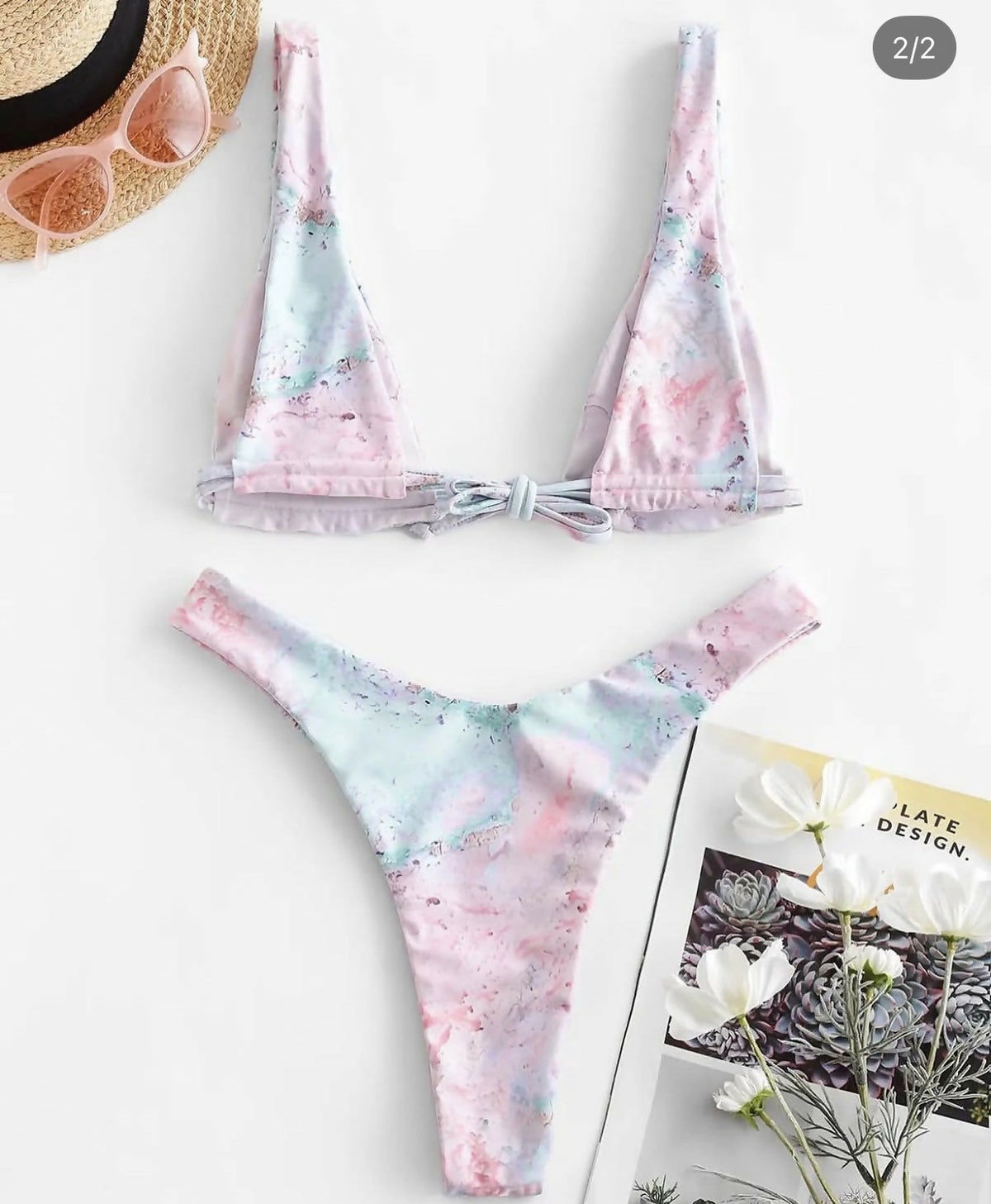 Marble Effect Bikini