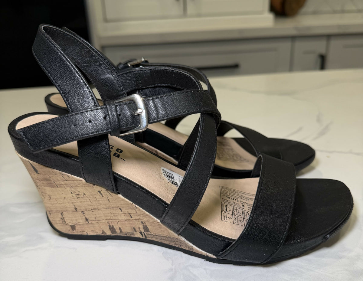 Montego Bay Black Wedges