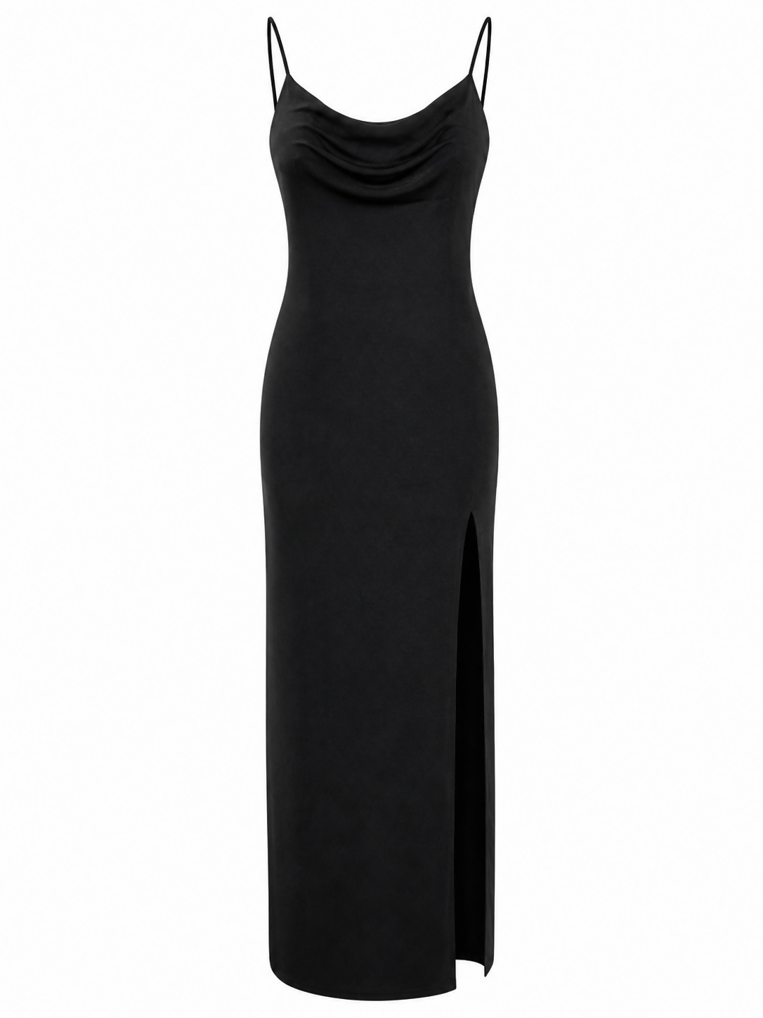Elegant Cowl Neck Maxi Dress