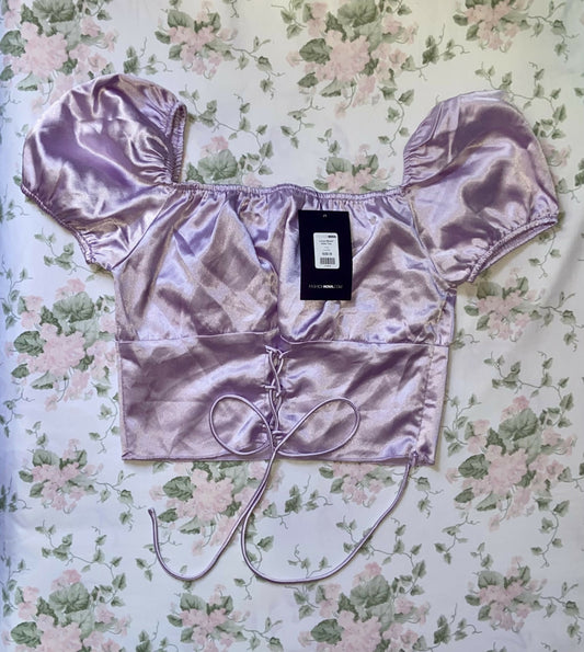 Lavender Adjustable Crop Top