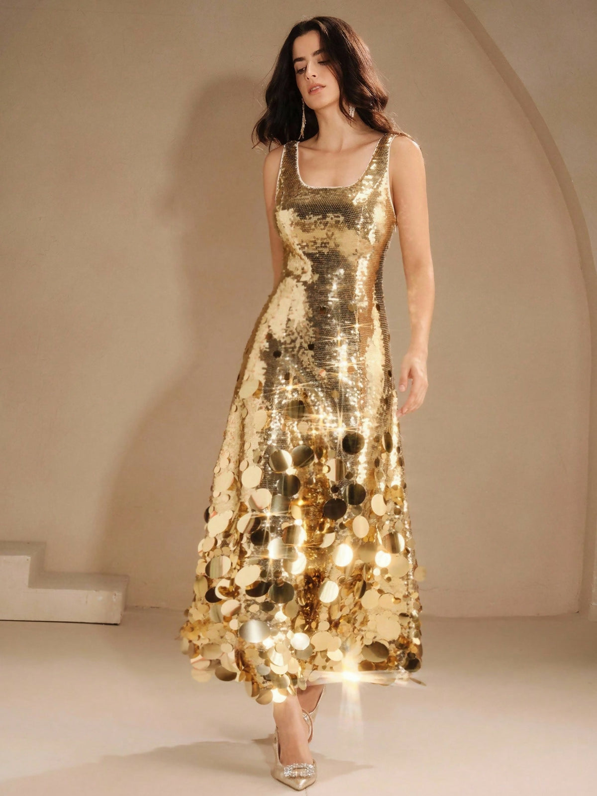 Heavy Sequined Pendant Decor Dress (Pre-loved)