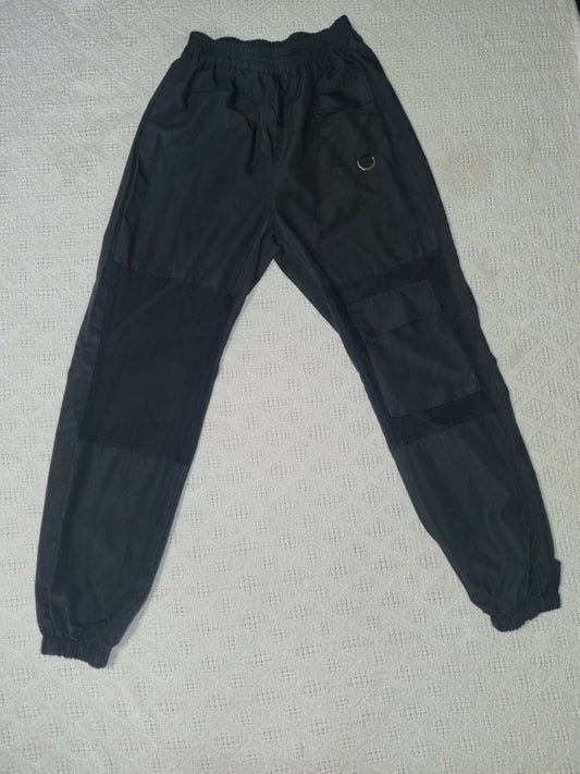 Black Joggers with Mesh Pocket Detail