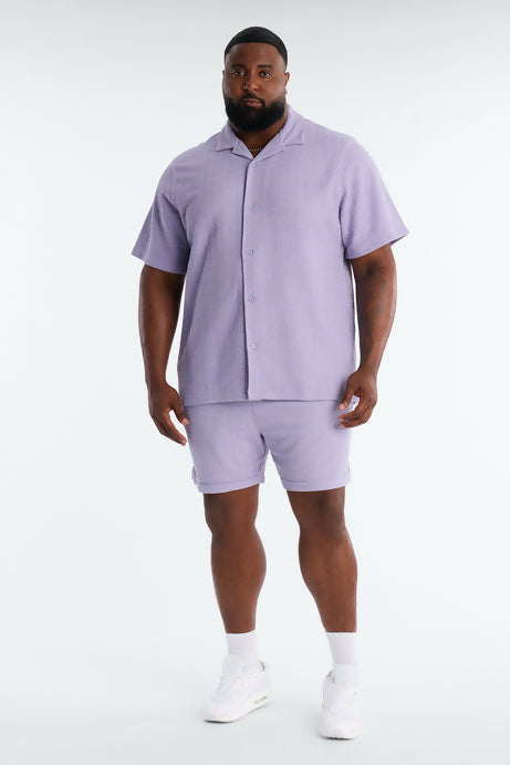Fashioon Nova Dean Textured Short Sleeve Button Up Shirt