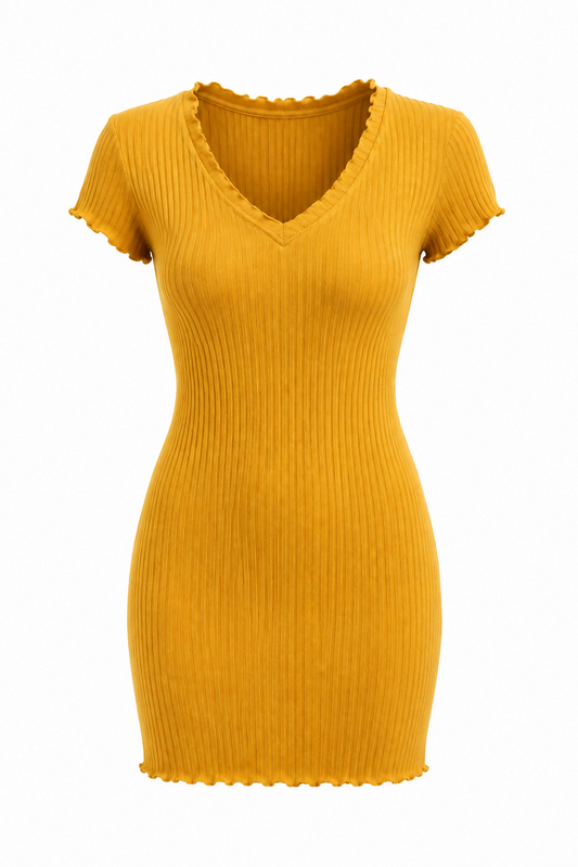 Ribbed Mini Dress