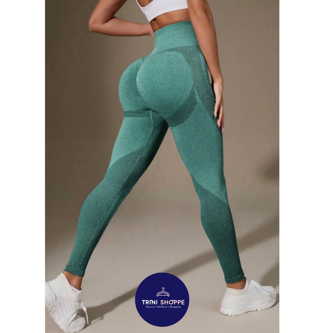 HIGH WAISTED TEAL LEGGINGS