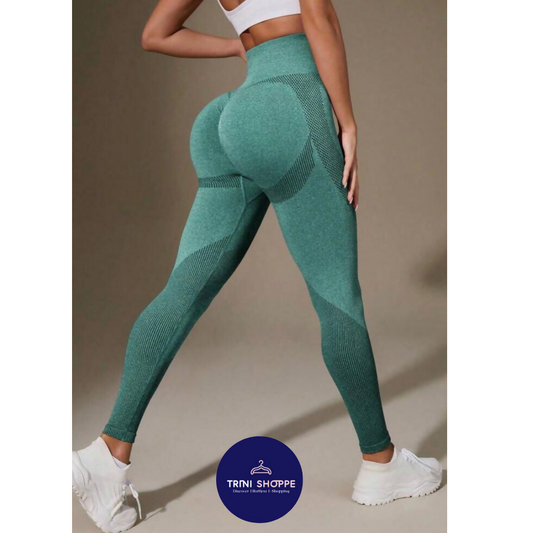 HIGH WAISTED TEAL LEGGINGS