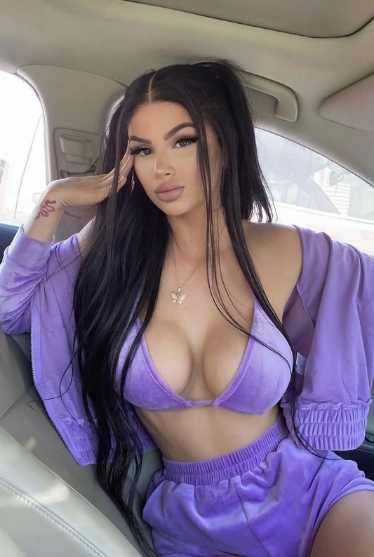 Matching velvet set