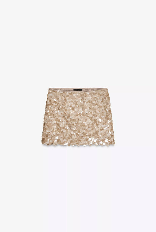 ZARA SEQUIN MINI SKIRT